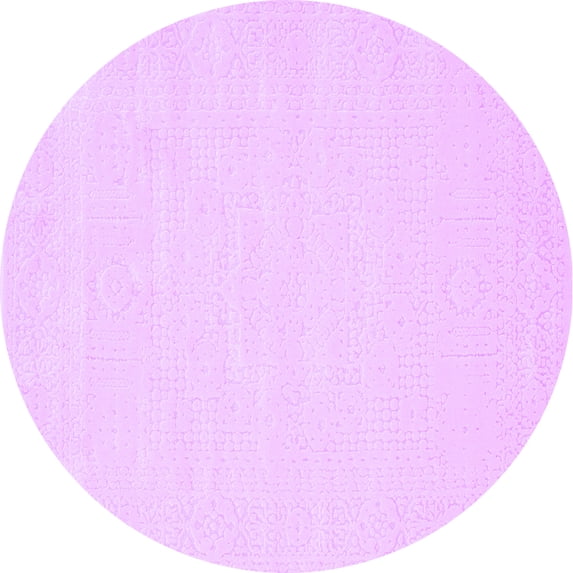 Ahgly Company Indoor Round Solid Purple Modern Area Rugs, 3' Round