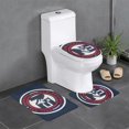 thumbnail image 1 of Juego de alfombras de baño de 3 piezas del equipo Patriots Alfombra antideslizante para baño de 31,5 x 20 pulgadas, 1 of 7