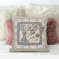 thumbnail image 3 of 28" x 28" Green Peacock Blown Seam Floral Indoor Outdoor Throw Pillow, 3 of 5