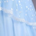 thumbnail image 4 of USNSM Children Solid Fashion Dress Girls Sleeveless Princess Dress Bow Tie Lace Flowers Mesh Dress Tufted Dress Sky Blue 7-8 Years, 4 of 9