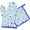 Blue, variant on Festive Season Printed Oven Mitt And Potholder 2 Piece Set For Hot Cookware Gripping