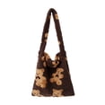 thumbnail image 2 of De moda exquisita bolsa de compras bonito estampado de osoBolsa de Ehuebsd mujer de moda de otoño Tote de felpa bolso de hombro, 2 of 9