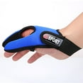 thumbnail image 2 of Fishing Gloves Non-slip Anti-puncture Unisex Two-finger Rod Casting Control Line Finger Protection Gloves Fishing Equipment-Blue,Right Hand, 2 of 8