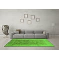 thumbnail image 3 of Ahgly Company Machine Washable Indoor Square Oriental Green Traditional Area Rugs, 3' Square, 3 of 4