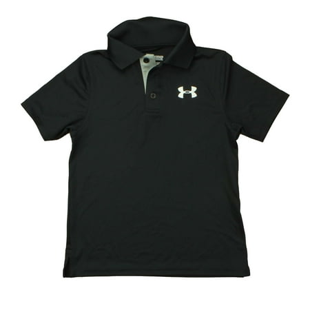 

Pre-owned Under Armour Boys Black | Grey | White Polo Shirt size: 7 Years