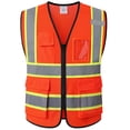 thumbnail image 1 of Chaleco de seguridad Ekksafety EK175 naranja reflectante con 5 bolsillos, 1 of 6