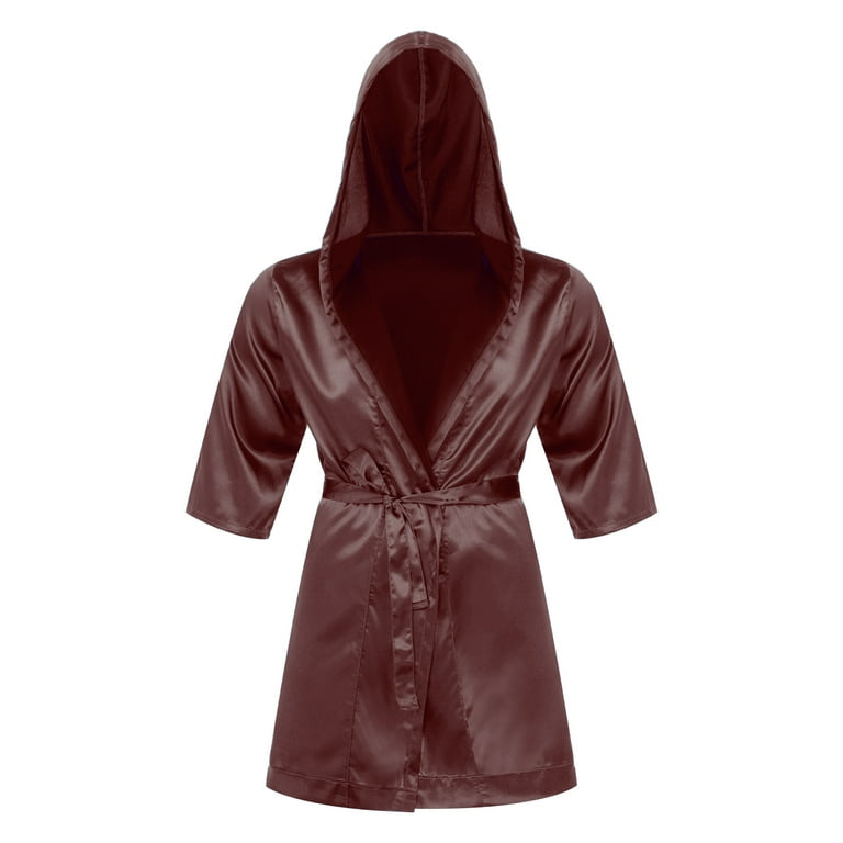 Silk robe with hood sale