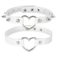 thumbnail image 1 of Collares Choker con Puntas, Collares de Corazón Amor Ajustables con Estrellas para Mujeres, Blanco, 2Pcs, 1 of 6