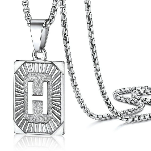 Collar con colgante inicial PROSTEEL Acero inoxidable letra H
