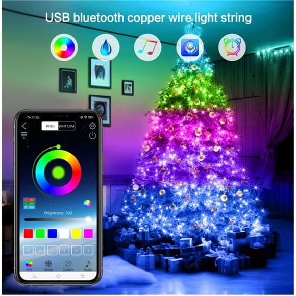 Outdoor Light up Snowflake Soft Outdoor Lights Timer Solar Lights Outdoor Christmas String Lights 6ft Light Bulb Outdoor with Wire outside Christmas Lights for with Smart Fairy Lights 32.8Ft