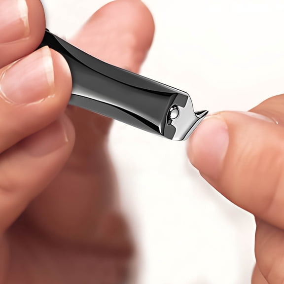 Stainless Steel Nail Clipper for Thick and Hard Nails, Wide Opening Ergonomic Clippers for Fingernails and Toenails, Precision Grooming Tool for Personal Care(D)
