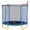 Blue with Basketball Hoop, variant on 5.5ft Kids Mini Trampoline without Basketball Hoop, Safety Enclosure Net, U-Shaped Stable Legs & Foam Padded Poles, Indoor Outdoor Toddler Trampoline, Pink