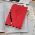 thumbnail image 4 of A5 Notebook 200 Pages Ruled Lined Interior, Suede Pu Leather Cover, with Pen Loop And Bookmark, 9 Colors for Business Study, A Notebook, 4 of 5
