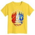 thumbnail image 3 of TOWED22 Girls American Pride T-Shirts 250 Years Anniversary Patriotic Tee USA Flag Print Short Sleeve Tops(Yellow,3-4 Y), 3 of 3