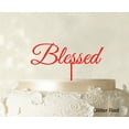 thumbnail image 1 of Monogram Cake Topper Personalized Glitter Red Cake Topper Color Option Available 5-7 Inches Wide, 1 of 1
