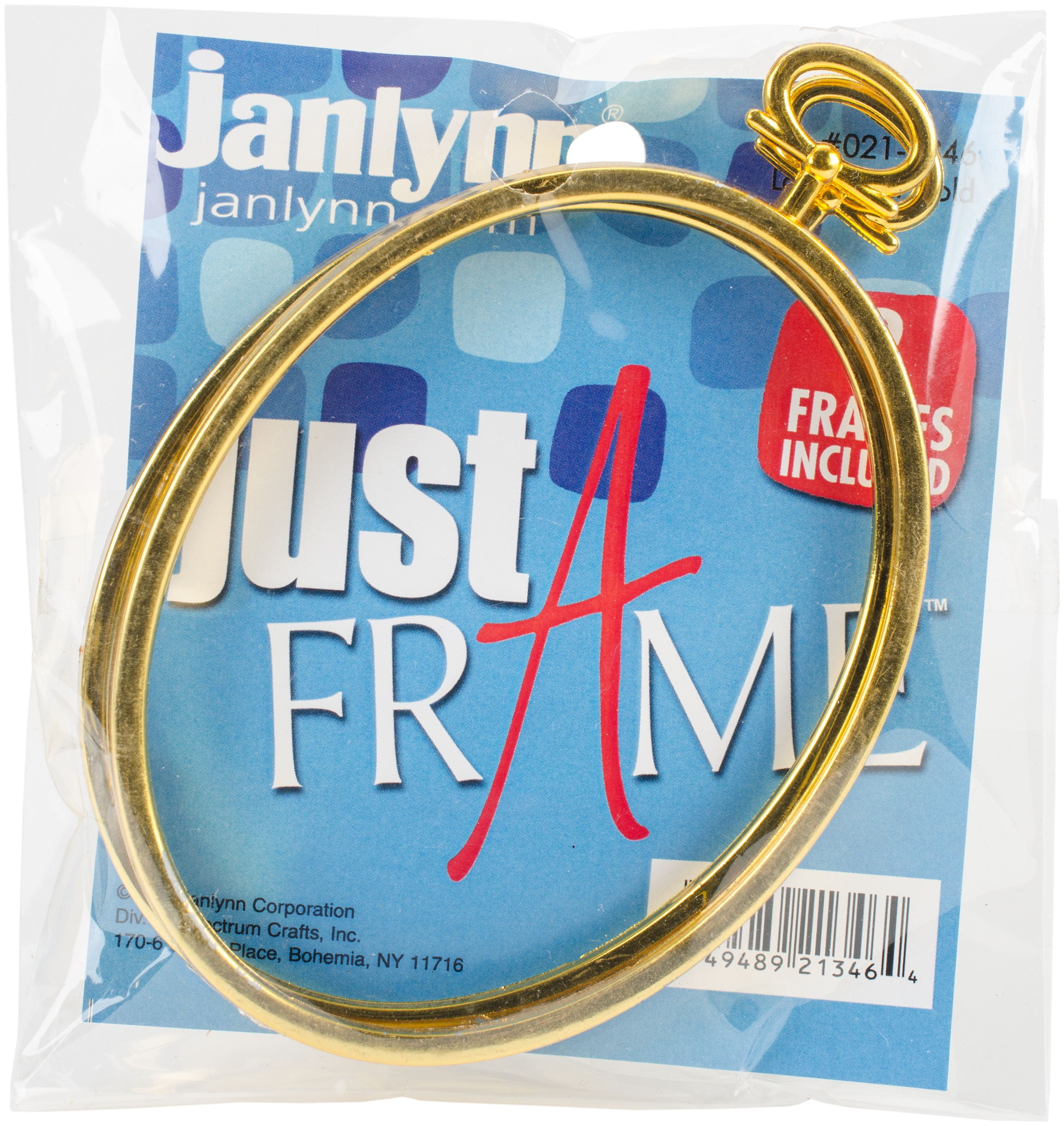 Janlynn Just A Frame Oval 3.25'X4.25' 2/Pkg-Gold