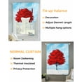 thumbnail image 3 of Red Tree Tie Up Curtains for Window, Thermal Insulted Balloon Shade Adjustable Rod Pocket Curtains Valance Panels for Kitchen Bathroom Cafe 42 x 54 Blue Sky Retro Gradient Landscape Painting, 3 of 6