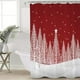 thumbnail image 4 of Cortina de ducha con diseño de bosque nevado navideño | Decoración navideña para el baño | Tejido de poliéster impermeable | Resistente al moho y fácil de limpiar | Incluye 12 ganchos metálicos, 4 of 6