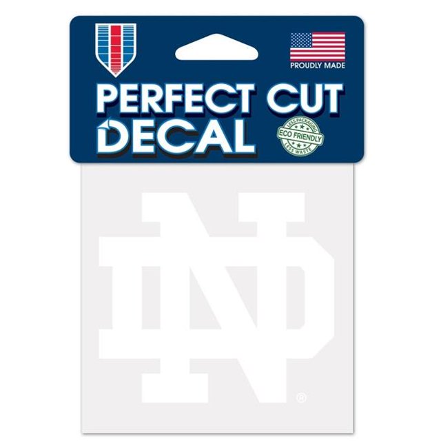 Wraft 3208562071 4 x 4 Po. Décalcomanie Notre Dame Fighting Irish Perfect Cut, Blanc