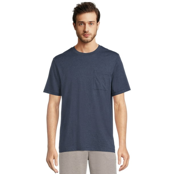Athletic Works Men's Short Sleeve Soft Pocket T-Shirt, Sizes S-4XL ...