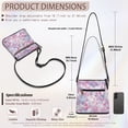 thumbnail image 7 of ZUXONGSY Tie-Dye Axolotl Coral Print Shoulder Bag for Women Fashion Crossbody Purse Casual Satchel with Adjustable Wide Strap for Shopping Working, 7 of 7