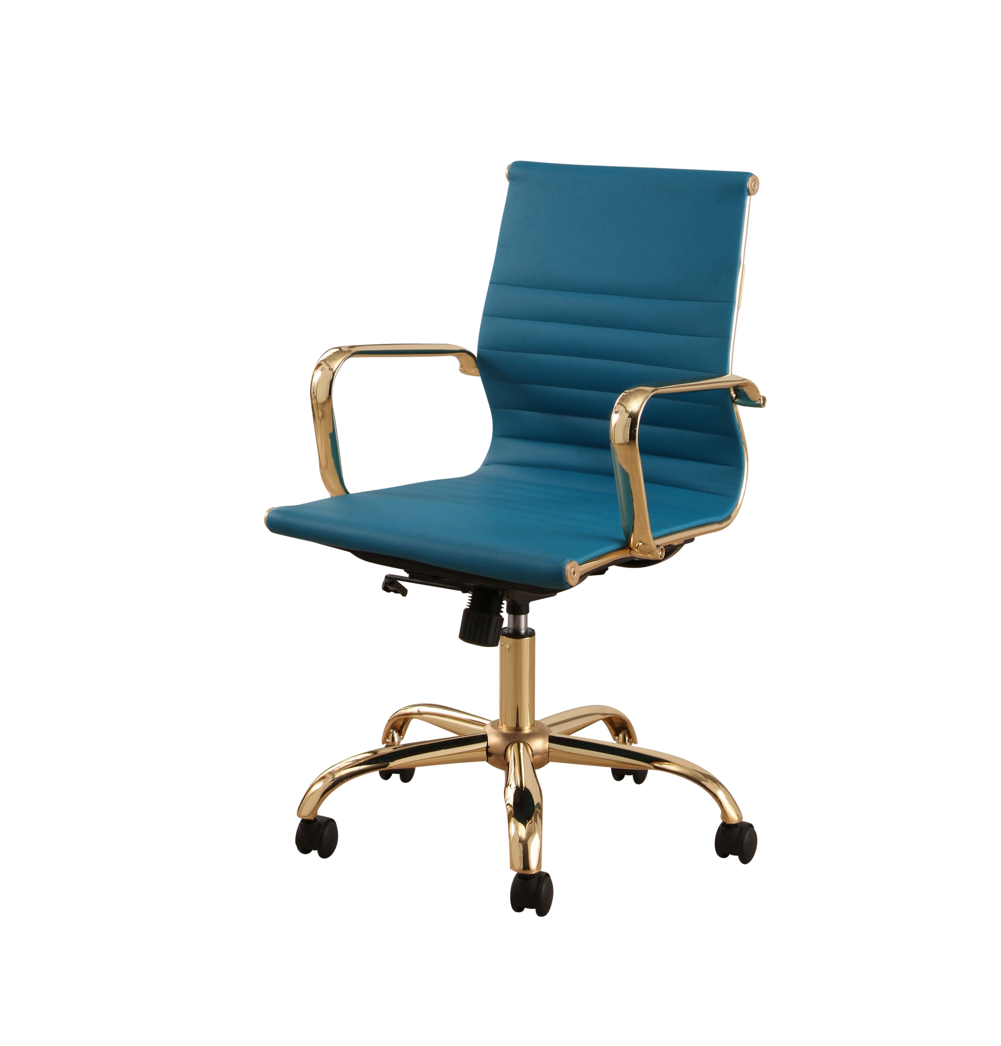 Devon & Claire Ernest Leather office Chair, Turquoise ...