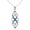 Abalone-Celtic Jewelry for Women, variant on Irish Celtic Knot Created Opal Pendant Necklace Sterling Silver Black Necklaces for Women Men 18"