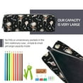 thumbnail image 5 of Fotbe cute Skull bone Pattern Leather Pencil Case, Pencil Pouch with Durable Zipper, Compact and Stylish Organizer for Stationery, Art Supplies, Travel Essentials, 5 of 7