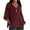 45#Red, variant on Harpily Shirts for Women Summer Women's 7 Quarter Sleeve V Neck Solid Color Loose Top T Shirt Casual Shirt