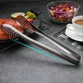 thumbnail image 6 of sunsanly Food Clip Cooking Salad Serving BBQ Tongs Gatherings Food Buffet Tongs Stainless Steel Bead Appetizer Seak Tongs Versatile Kitchen Tongs, 6 of 7