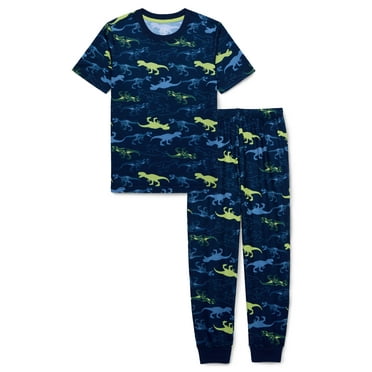 Wonder Nation Boys Graphic Print Tee and Jogger Pants Sleep Set, 2-Piece, Sizes 4-18