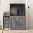 thumbnail image 4 of Cat Litter Box Enclosure with Platform, Double Layer Hidden Cat House Furniture, Modern Indoor Cat Villa with Ladder, Kitty Washroom Cabinet for Indoor Cats, 4 of 11