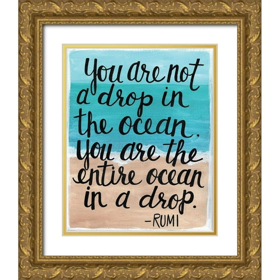 Allemand, Sue 20x24 Gold Ornate Wood Framed with Double Matting Museum Art Print Titled - Drop in the Ocean
