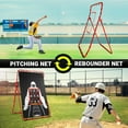 thumbnail image 3 of CureCalor Pitch Back Baseball/Softball Rebounder, 6x4Ft Baseball Rebounder Net, Adjustable Angles, 3 of 7