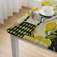 thumbnail image 5 of nygtbtfer Tablecloth Fitted Table Cover,Summer Farm Lemon Waterproof Table Cloth with Elastic Edge,Pastoral Harvest Yellow Lattice Washable Tablecloths for Kitchen Indoor Outdoor Party 36*36, 5 of 8