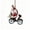 C, variant on Lilixerw Christmas Carousel Horse Ornament Round Medallion Gold Rope Border Red Green Background White Horse Red Bow Brown Ribbon for Decoration