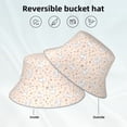 thumbnail image 2 of Yiaed Cute Rabbit Print Reflective Stripe Bucket Hat Unisex Funny Outdoor Fisherman Cap Beach Sun Hat, 2 of 5