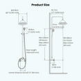 thumbnail image 6 of gotonovo Antique Brass Shower System 8 Inch Rainfall Shower Head Handheld Spray Double Cross Handle Bathroom Shower Faucet Wall Mount, 6 of 9