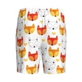 thumbnail image 7 of Daiia Cute Fox with Heart Mens Woven Stretch Pajama Short,Short Pajama Pants-XX-Large, 7 of 7