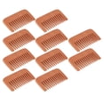 thumbnail image 2 of 10 piezas Peine de madera para barba y cabello Previene la estática Previene la estática Peine de dientes anchos Alivia el estrés Peine para bigote, 2 of 10