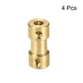 thumbnail image 2 of 2mm to 4mm Bore Rigid Coupling, 20mm Length 9mm Diameter, Copper Shaft Coupler Connector Brass Tone 4Pcs, 2 of 3