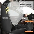 thumbnail image 5 of DIKSOAKR Leather Car Seat Cover Fit for Toyota Corolla 1994-2019 Faux Leather Car Seat Protector Vehicle Cushion Covers Compatible Airbag Waterproof Front 2 Seats Black, 5 of 7