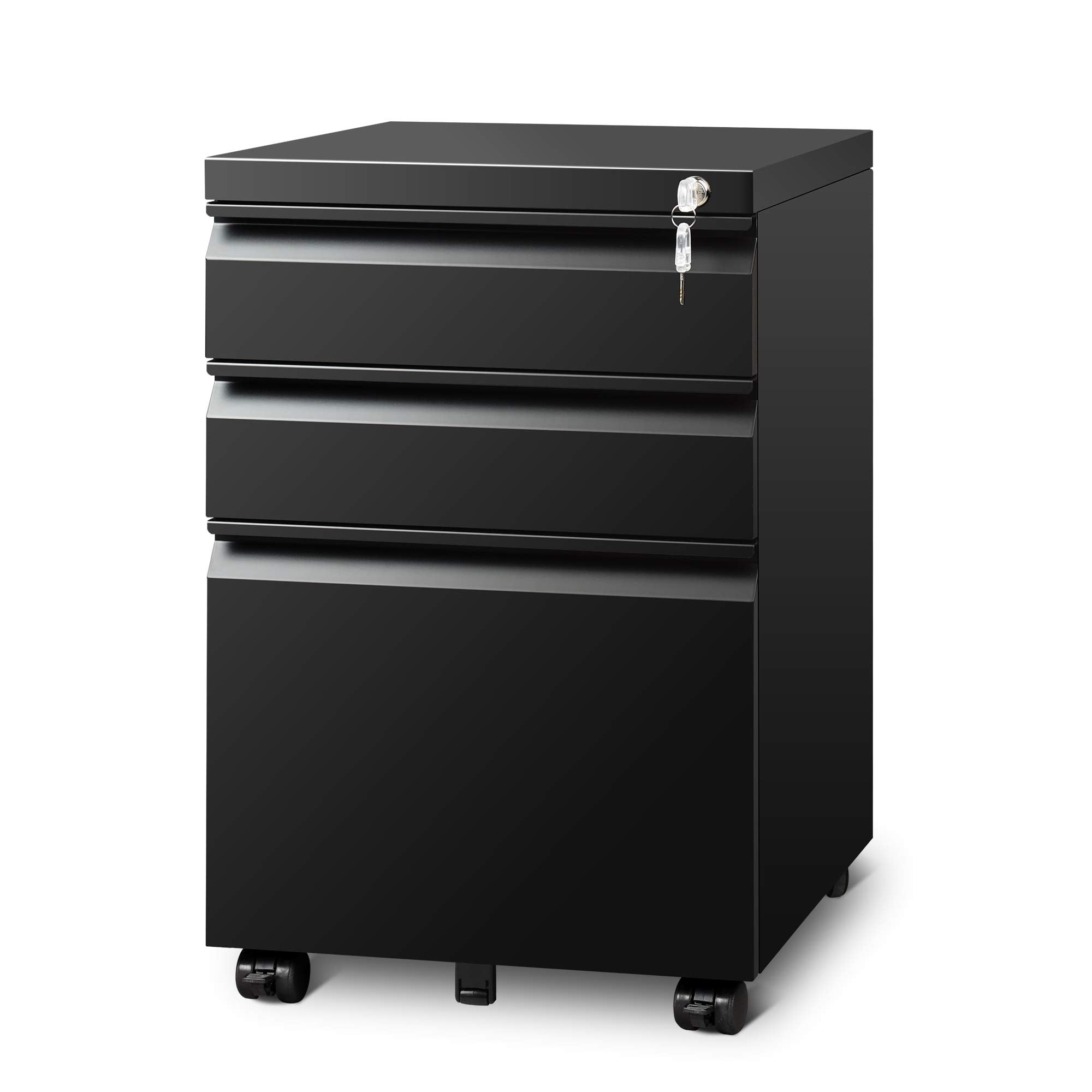 Sanmadrola 3 Drawer File with Lock Mobile File for