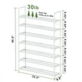 thumbnail image 7 of BGTREND 7 Tiers Shoe Rack Shoe Storage Organizer 25-30 Pairs Joinable Utility Metal Shoe Shelf for Entryway Hallway Closet (46.5 inches, White), 7 of 7