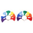 thumbnail image 3 of Pendientes colgantes con borlas, 2 piezas, pendientes con borlas de colores festoneados, pendientes con borlas bohemias, máxima confiabilidad, 3 of 14