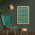 thumbnail image 2 of Geometric Wall Art with Frame, Shades of Circle Shapes Repeating Geometric Colorful Round Large Dot Illustration, Printed Fabric Poster for Bathroom Living Room, 23" x 35", Multicolor, by Ambesonne, 2 of 2