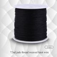 thumbnail image 2 of 100M x 0.8mm Nylon Chinese Knot Cord Rattail Macrame Shamballa Thread String Black Chinese Knot Cord, 2 of 4