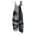 thumbnail image 2 of Womens Halloween Linen Jumpsuits Plus Size Sleeveless Floral Print Loose Wide leg Rompers, 2 of 5