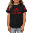 thumbnail image 2 of Girl's T Shirts Tops Graphic T Shirt Short Sleeve Casual Summer Top with Maple Leaf Print for Canada Day Celebration, 2 of 5