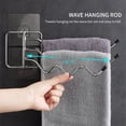 thumbnail image 4 of ROBOT-GXG Towel Rack Swing Arm - 24cm/9.44 inch Swivel Towel Bar 3-Arm Bathroom Towel Holder Wall-Mounted Wall Mounted Hand Towel Rack Holder Space Saver Towel Rail for Bathroom Kitchen, 4 of 7